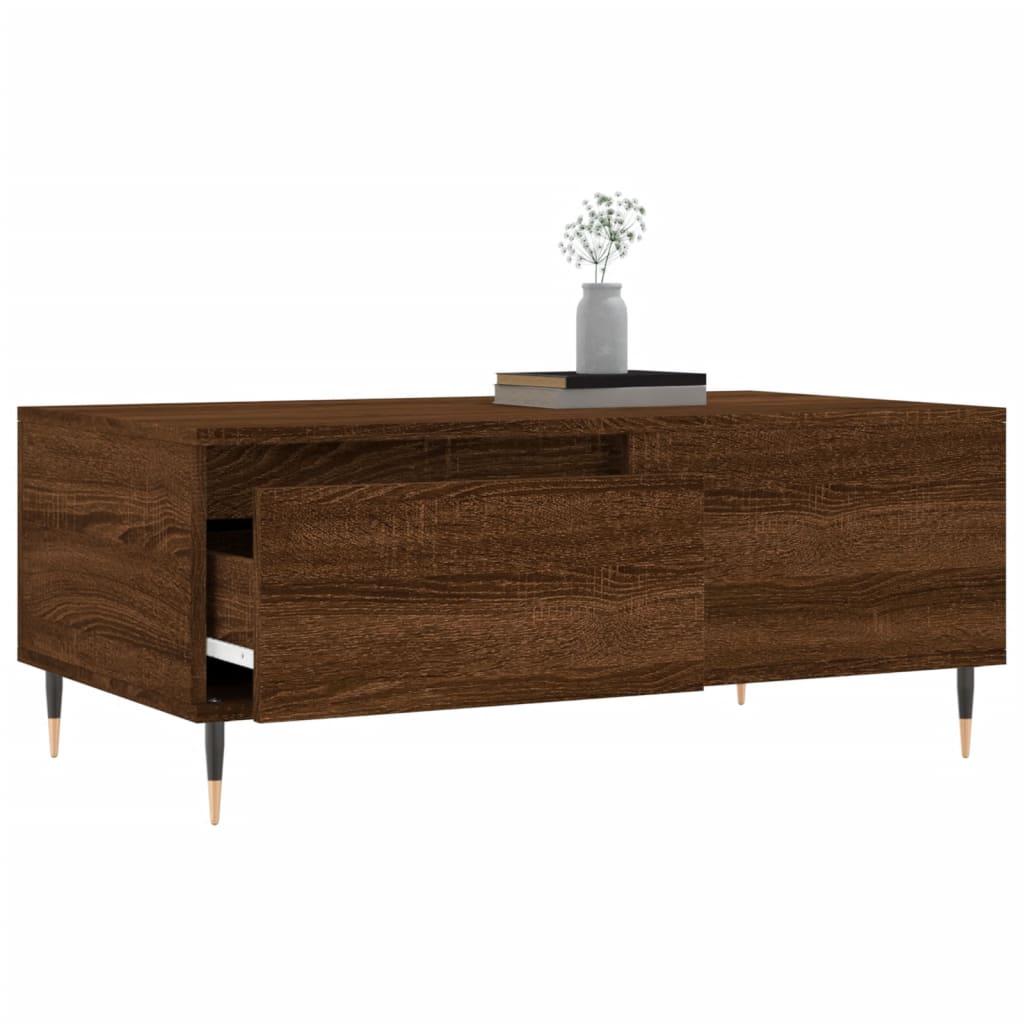 Table basse Chêne marron 90x50x36,5 cm Bois d’ingénierie - Tables basses