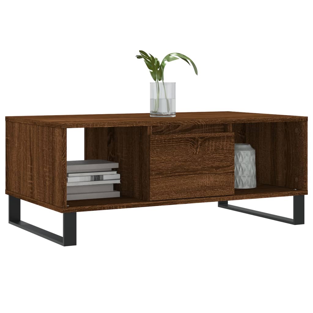Table basse Chêne marron 90x50x36,5 cm Bois d’ingénierie - Tables basses