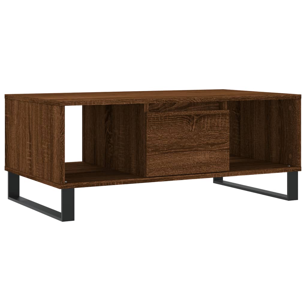 Table basse Chêne marron 90x50x36,5 cm Bois d’ingénierie - Tables basses