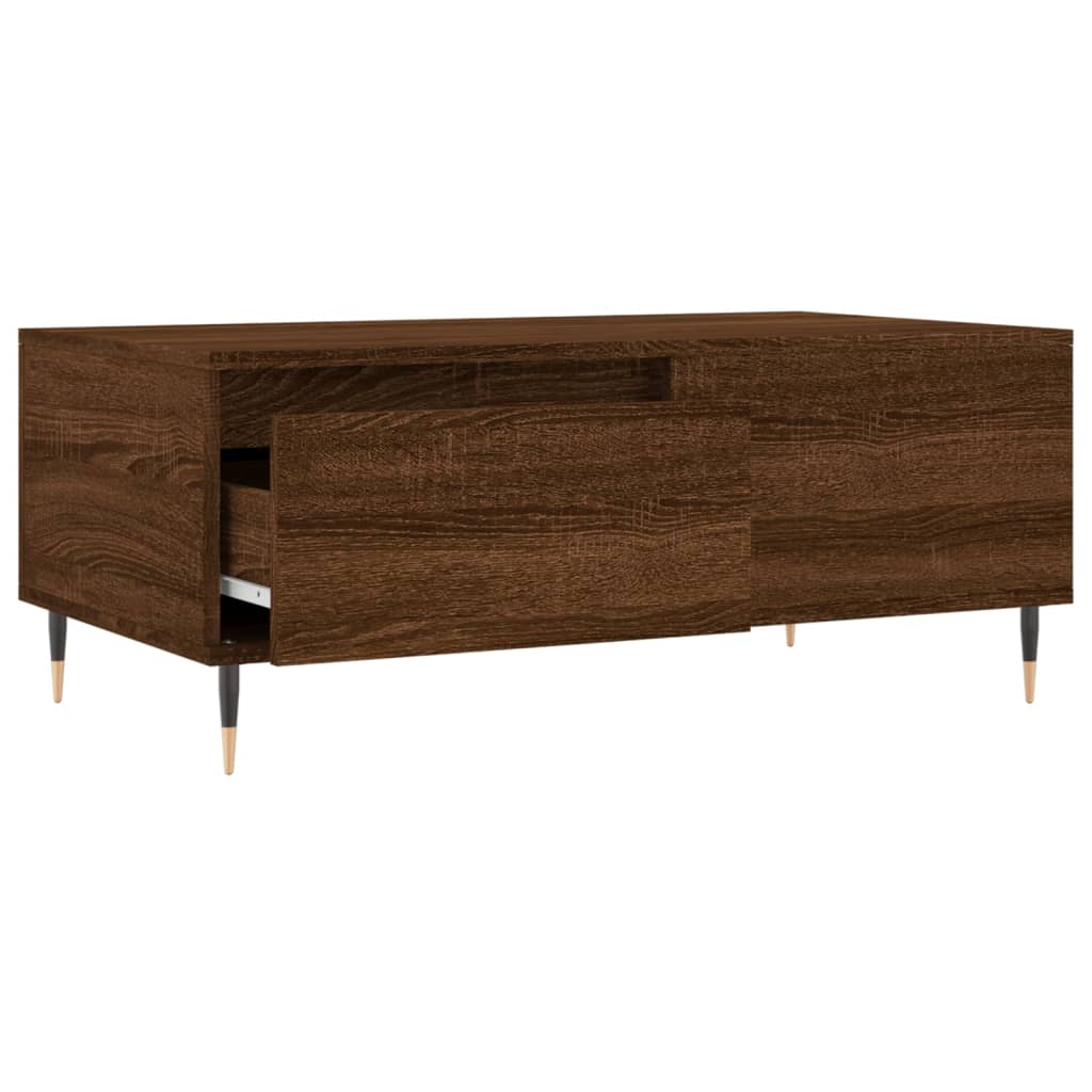 Table basse Chêne marron 90x50x36,5 cm Bois d’ingénierie - Tables basses