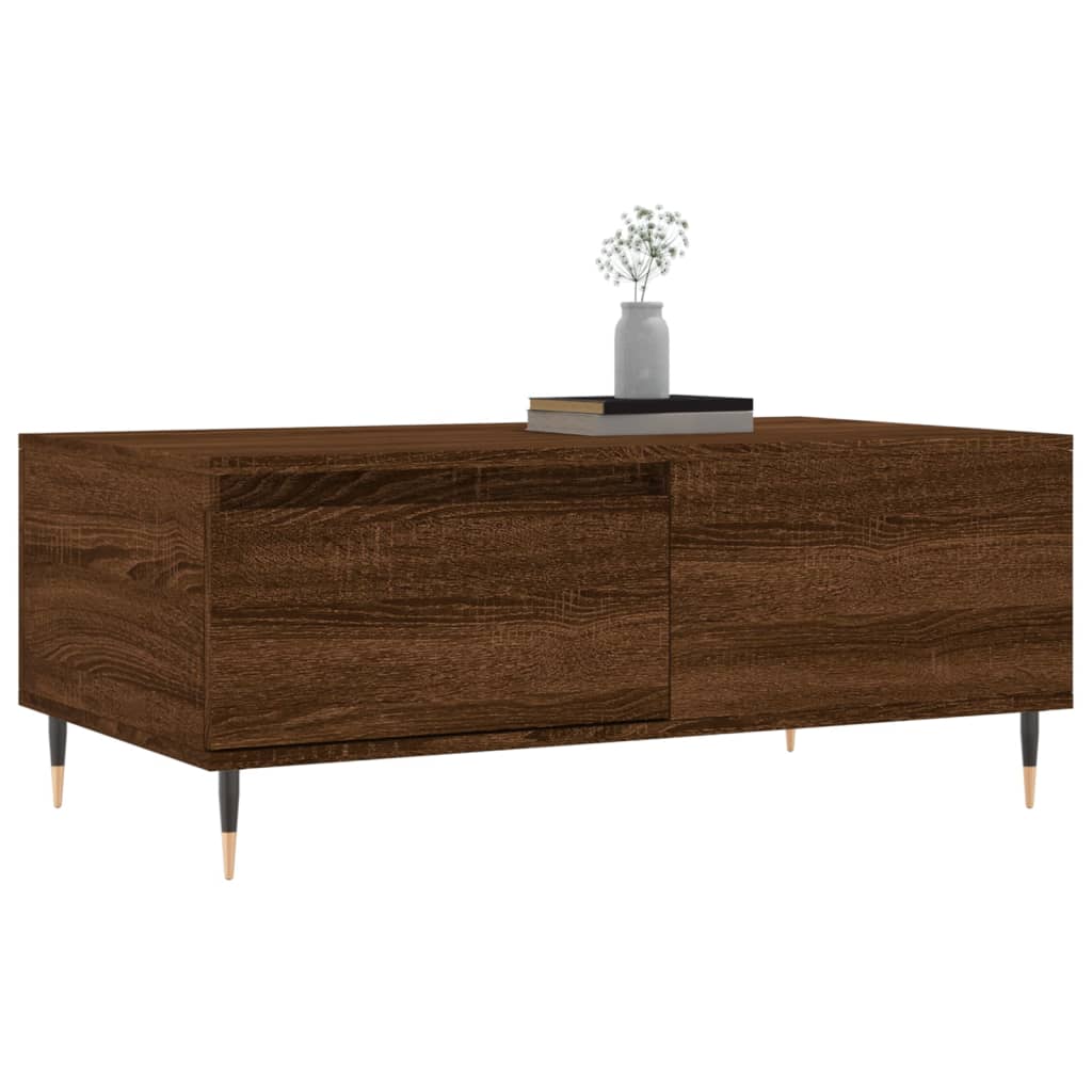 Table basse Chêne marron 90x50x36,5 cm Bois d’ingénierie - Tables basses