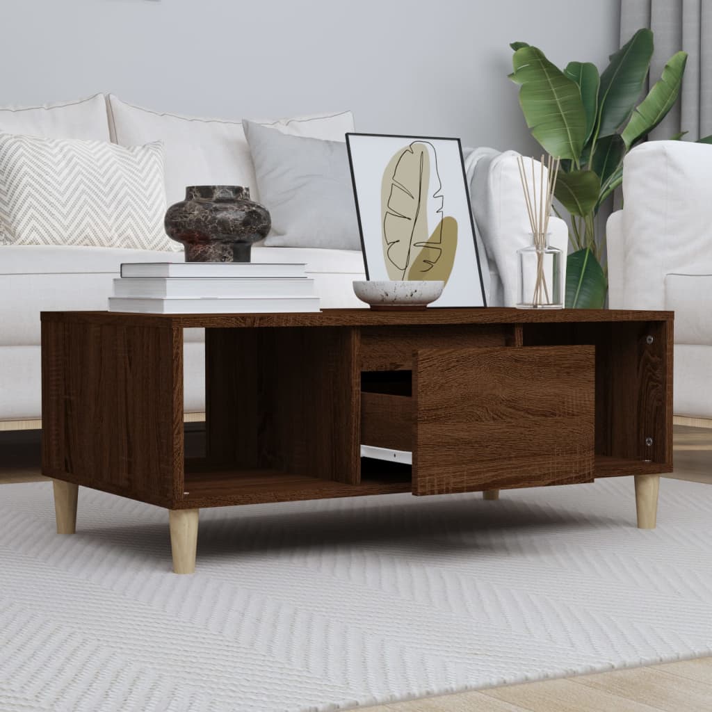 Table basse Chêne marron 90x50x36,5 cm Bois d’ingénierie - Tables basses