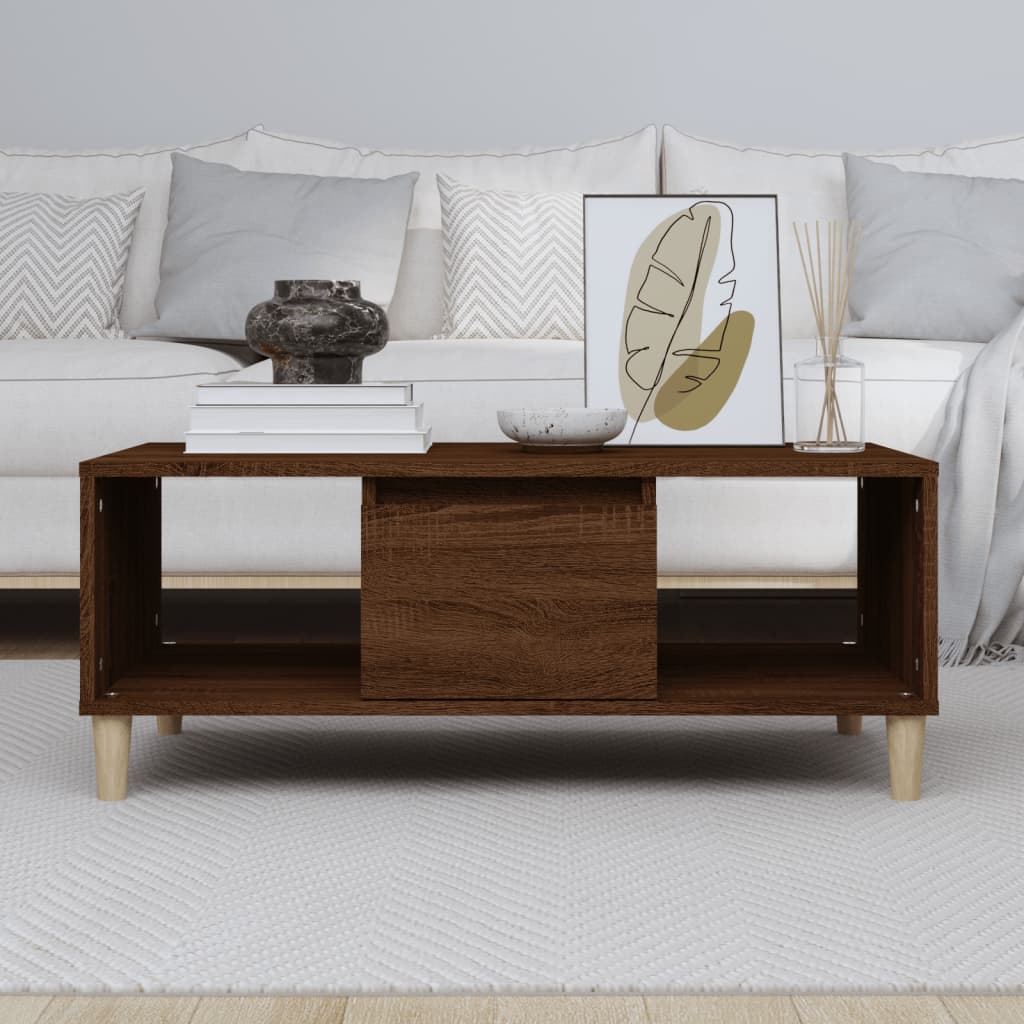 Table basse Chêne marron 90x50x36,5 cm Bois d’ingénierie - Tables basses