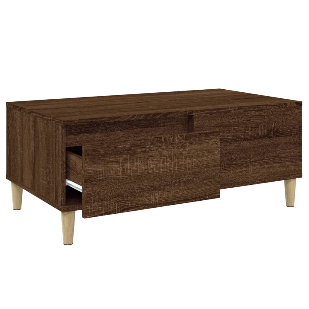 Table basse Chêne marron 90x50x36,5 cm Bois d’ingénierie - Tables basses