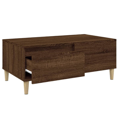 Table basse Chêne marron 90x50x36,5 cm Bois d’ingénierie - Tables basses