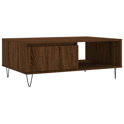Table basse chêne marron 90x60x35 cm bois d’ingénierie - Tables basses