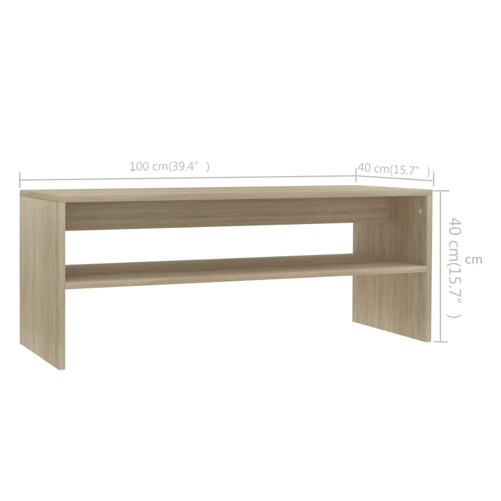 Table basse Chêne sonoma 100x40x40 cm Bois d’ingénierie - Tables basses