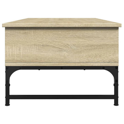 Table basse chêne sonoma 100x50x35cm bois d’ingénierie et métal - Tables basses