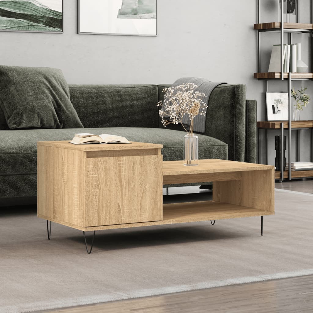 Table basse Chêne sonoma 100x50x45 cm Bois d’ingénierie - Tables basses