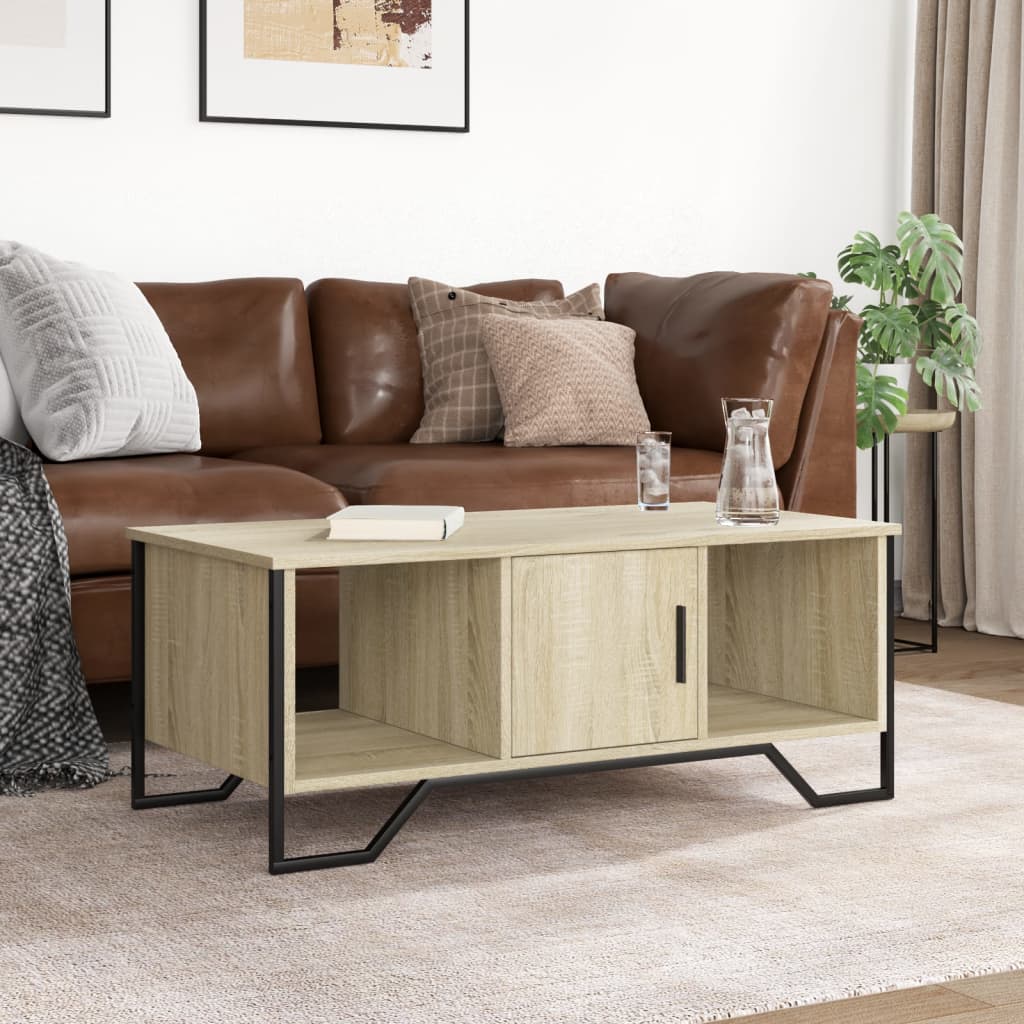 Table basse chêne sonoma 100x51x40 cm bois d’ingénierie - Tables basses