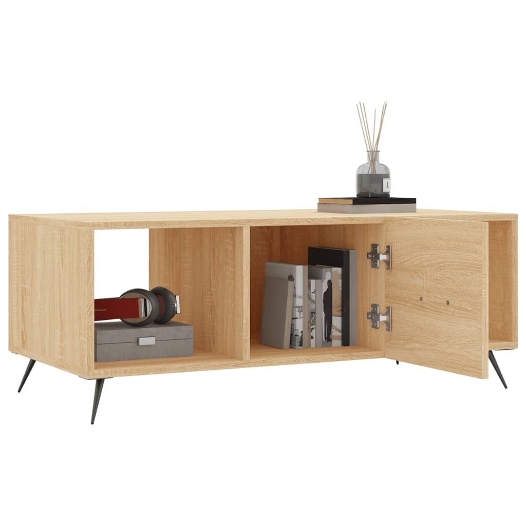 Table basse chêne sonoma 102x50x40 cm bois d’ingénierie - Tables basses
