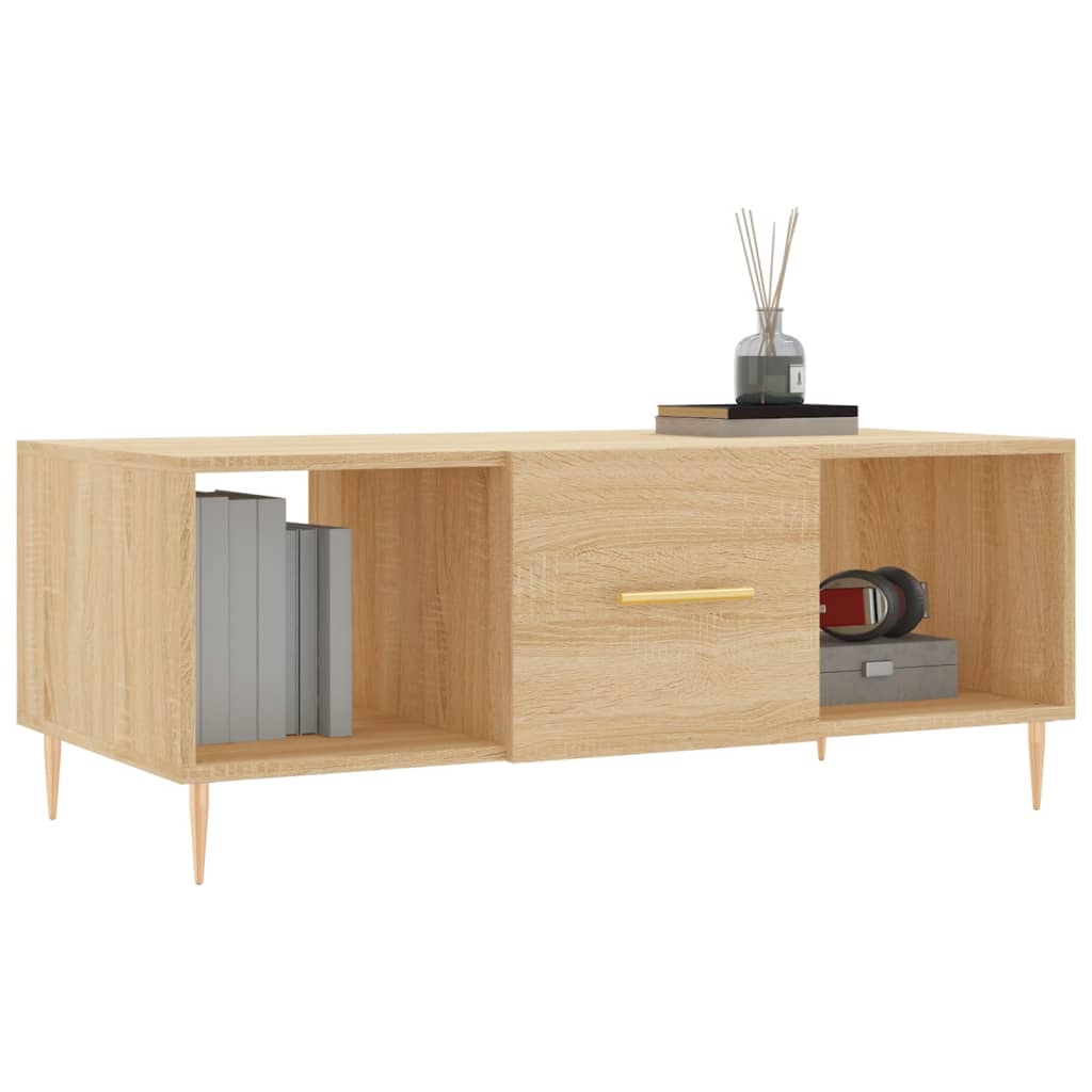 Table basse chêne sonoma 102x50x40 cm bois d’ingénierie - Tables basses