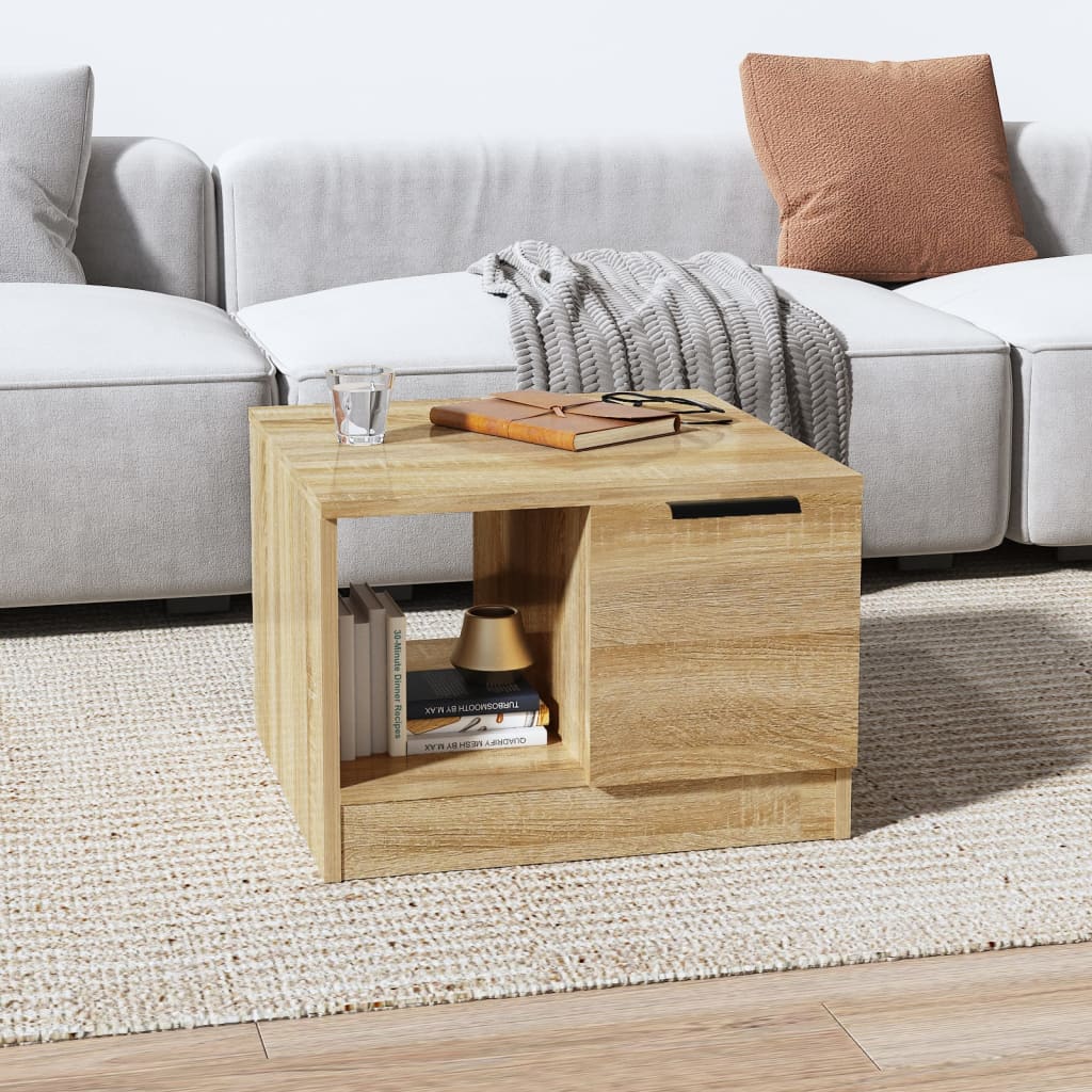 Table basse chêne sonoma 50x50x36 cm bois d’ingénierie - Tables basses