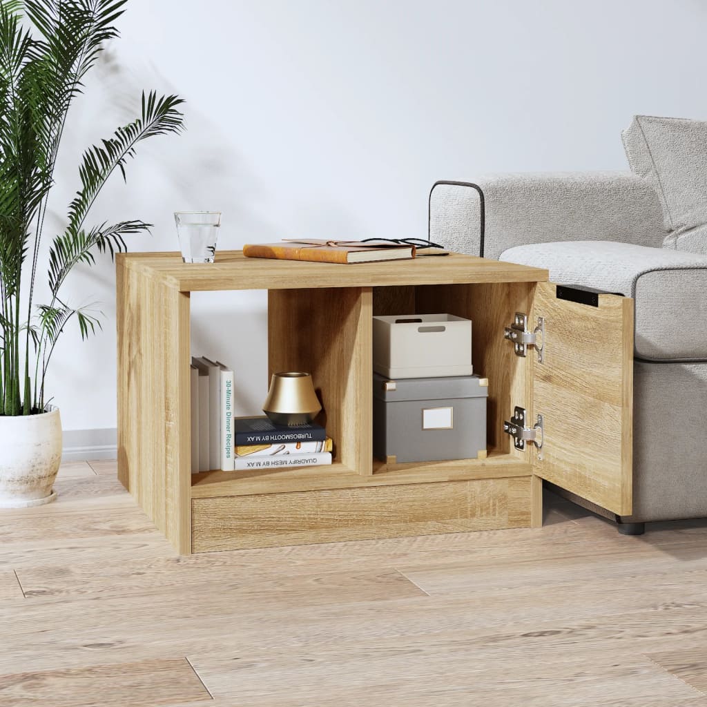 Table basse chêne sonoma 50x50x36 cm bois d’ingénierie - Tables basses