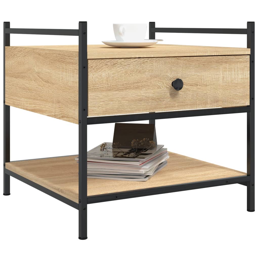 Table basse chêne sonoma 50x50x50 cm bois d’ingénierie - Tables basses
