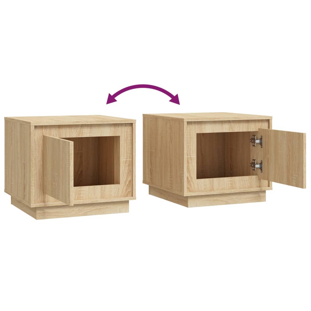 Table basse chêne sonoma 51x50x44 cm bois d’ingénierie - Tables basses