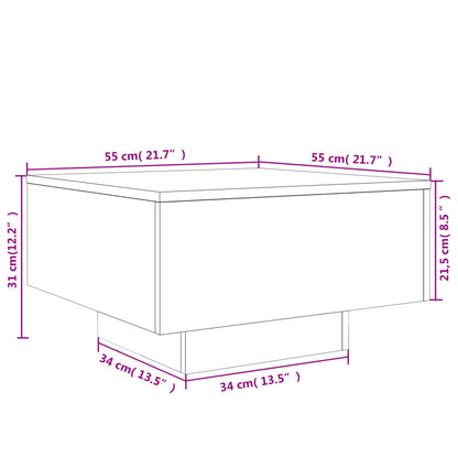 Table basse chêne sonoma 55x55x31 cm bois d’ingénierie - Tables basses
