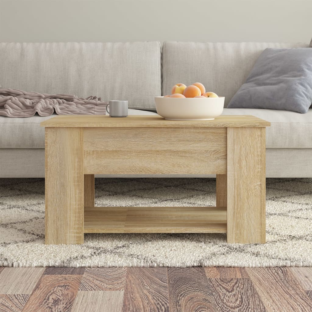 Table basse chêne sonoma 79x49x41 cm bois d’ingénierie - Tables basses