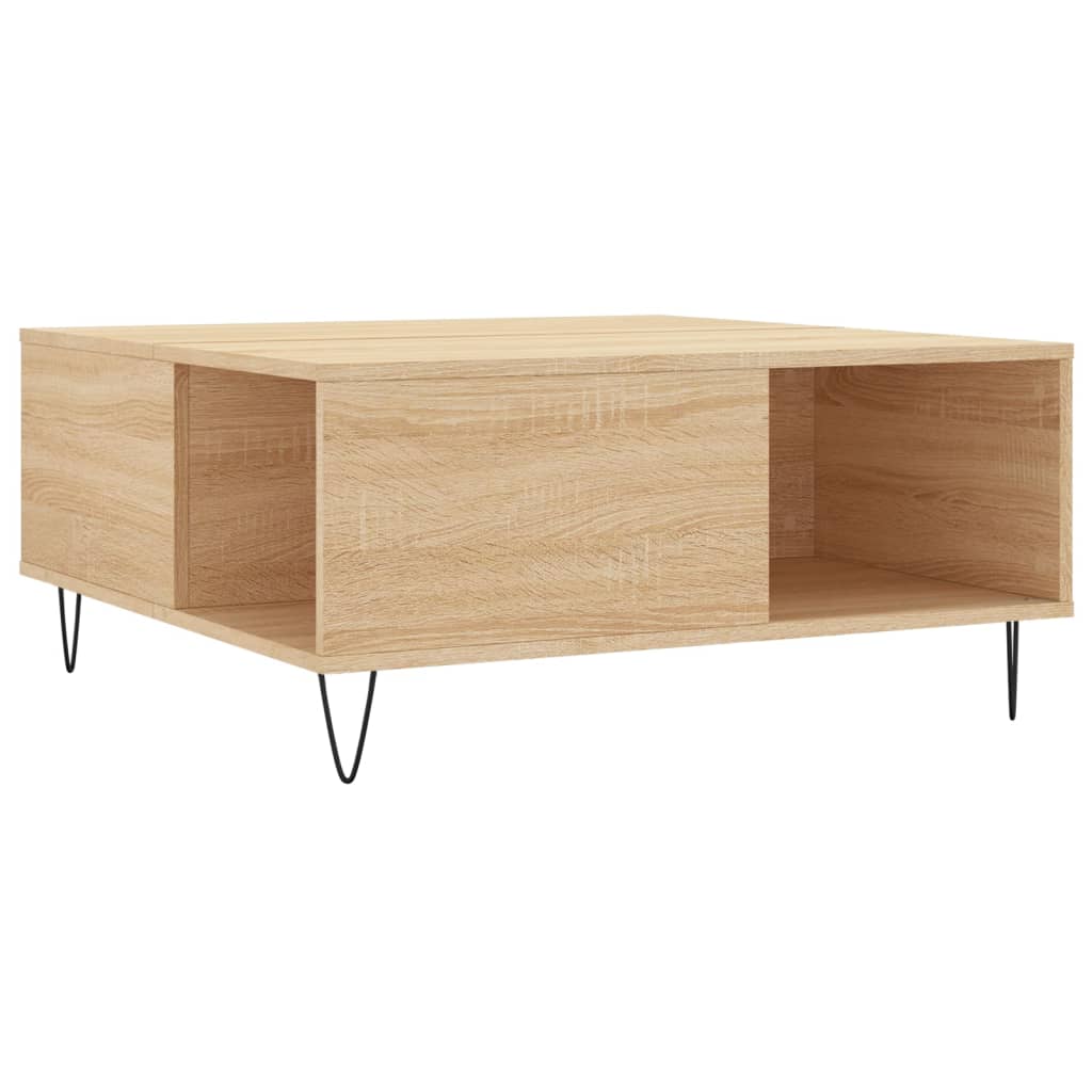 Table basse chêne sonoma 80x80x36,5 cm bois d’ingénierie - Tables basses