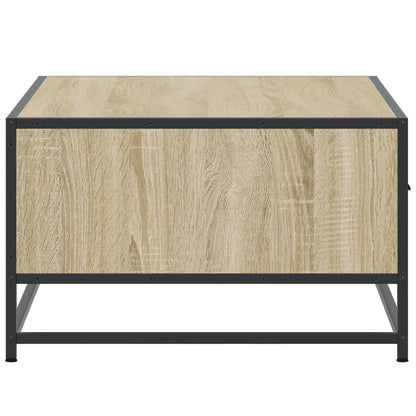 Table basse chêne sonoma 90x57x35 cm bois d’ingénierie et métal - Tables basses