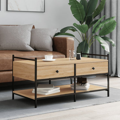 Table basse chêne sonoma 99x50x50 cm bois d’ingénierie - Tables basses