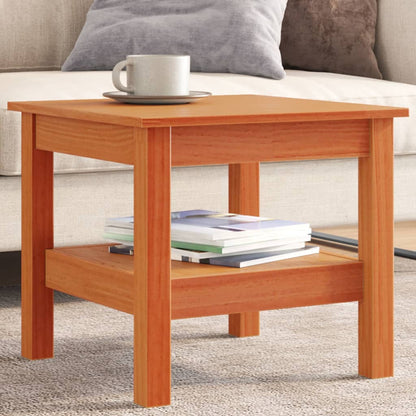 Table basse cire marron 45x45x40 cm bois massif de pin - Tables basses