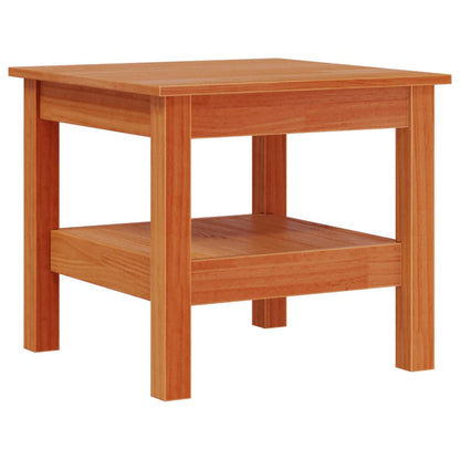 Table basse cire marron 45x45x40 cm bois massif de pin - Tables basses
