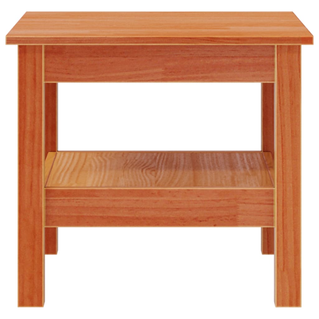 Table basse cire marron 45x45x40 cm bois massif de pin - Tables basses