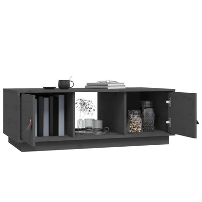 Table basse Gris 100x50x35 cm Bois massif de pin - Tables basses