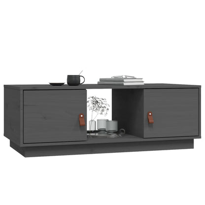 Table basse Gris 100x50x35 cm Bois massif de pin - Tables basses