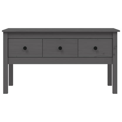 Table basse Gris 102x49x55 cm Bois massif de pin - Tables basses
