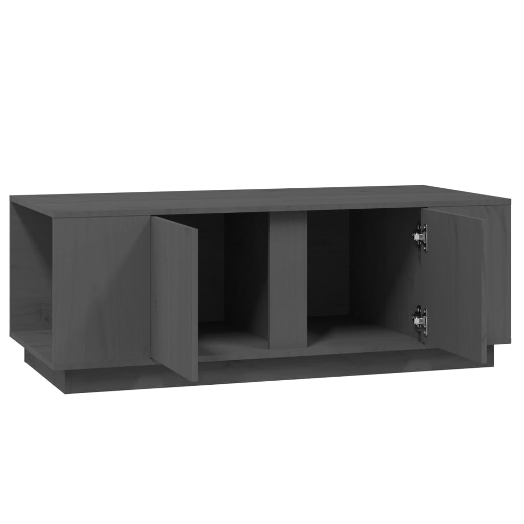 Table basse Gris 110x50x40 cm Bois massif de pin - Tables basses