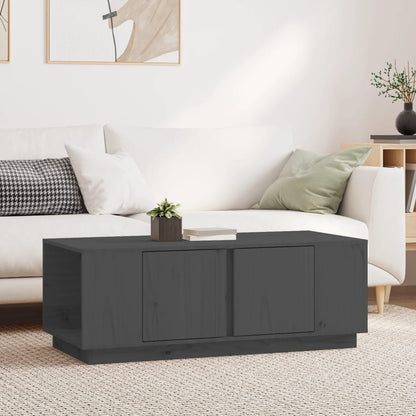 Table basse Gris 110x50x40 cm Bois massif de pin - Tables basses
