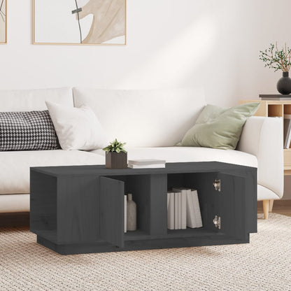 Table basse Gris 110x50x40 cm Bois massif de pin - Tables basses