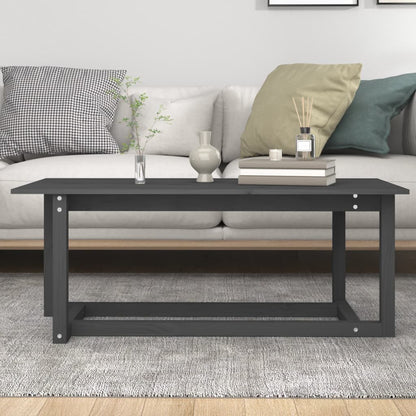 Table basse Gris 110x55x45 cm Bois massif de pin - Tables basses