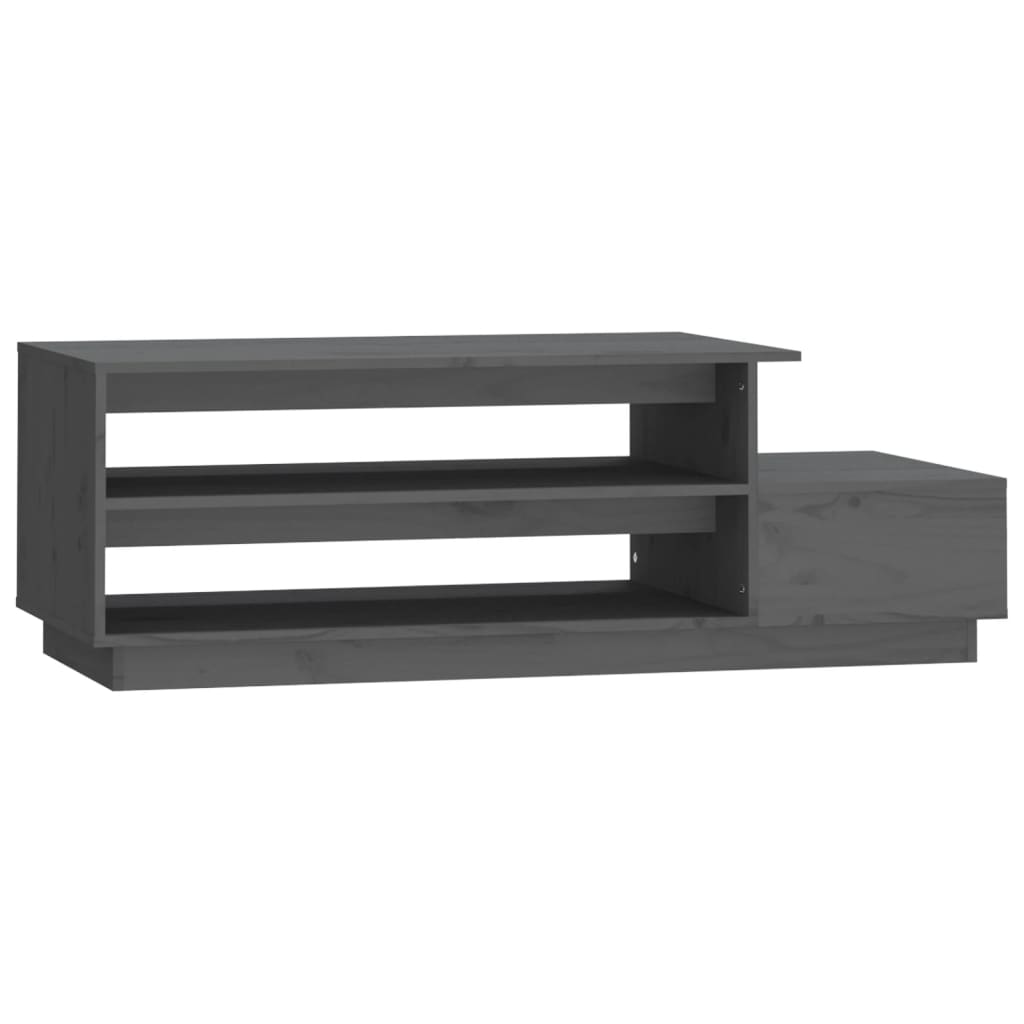Table basse Gris 120x50x40,5 cm Bois massif de pin - Tables basses