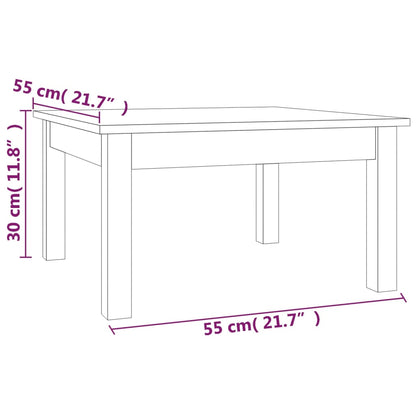 Table basse Gris 55x55x30 cm Bois massif de pin - Tables basses