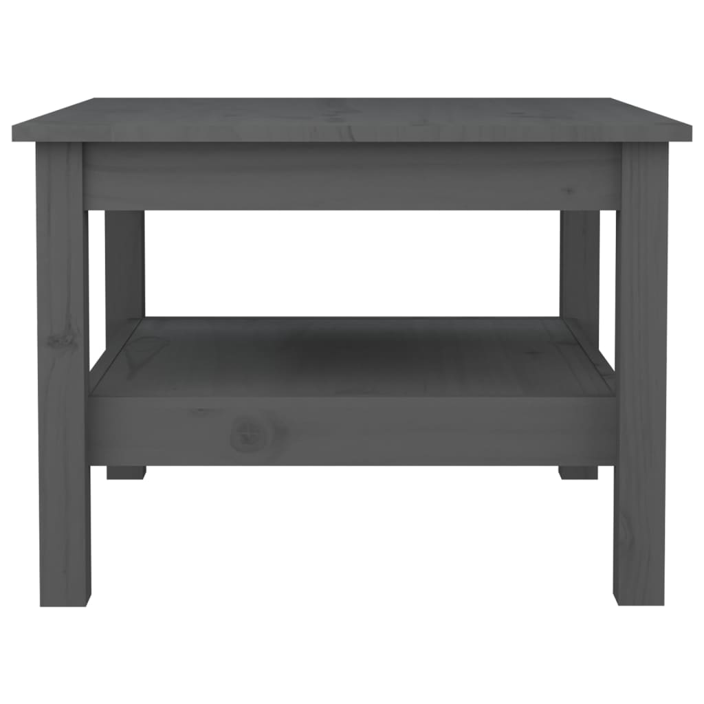 Table basse Gris 55x55x40 cm Bois massif de pin - Tables basses
