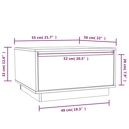 Table basse Gris 55x56x32 cm Bois massif de pin - Tables basses