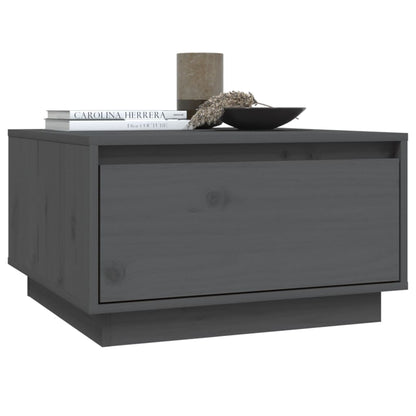 Table basse Gris 55x56x32 cm Bois massif de pin - Tables basses