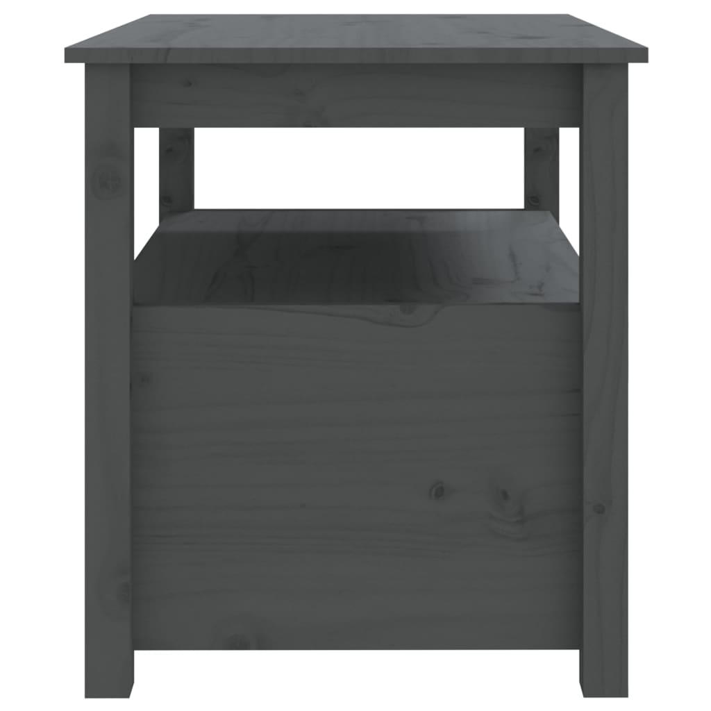 Table basse Gris 71x49x55 cm Bois massif de pin - Tables basses