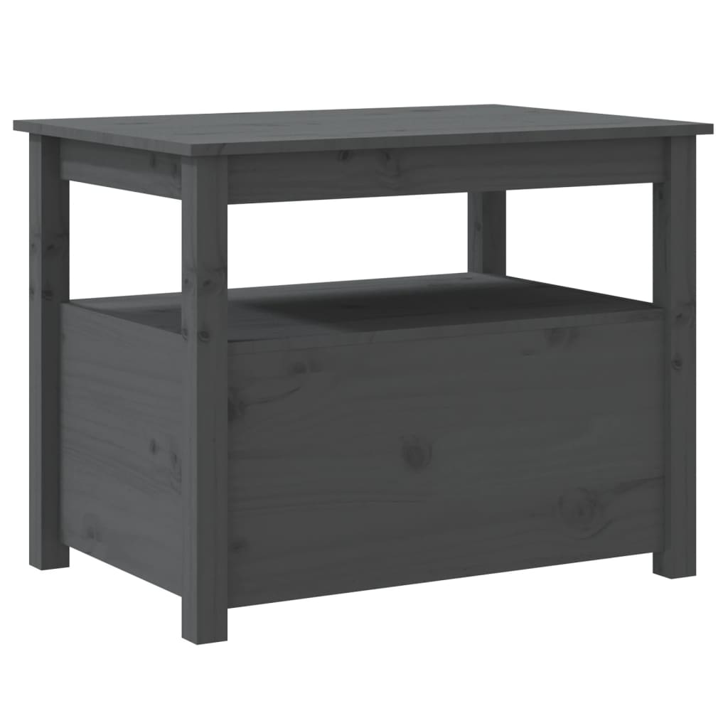 Table basse Gris 71x49x55 cm Bois massif de pin - Tables basses
