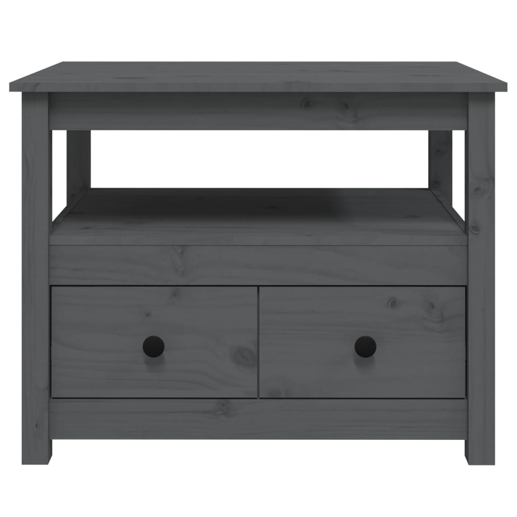 Table basse Gris 71x49x55 cm Bois massif de pin - Tables basses