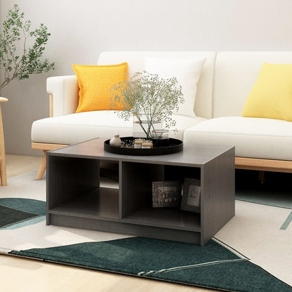 Table basse gris 75x50x33,5 cm bois de pin massif - Tables basses