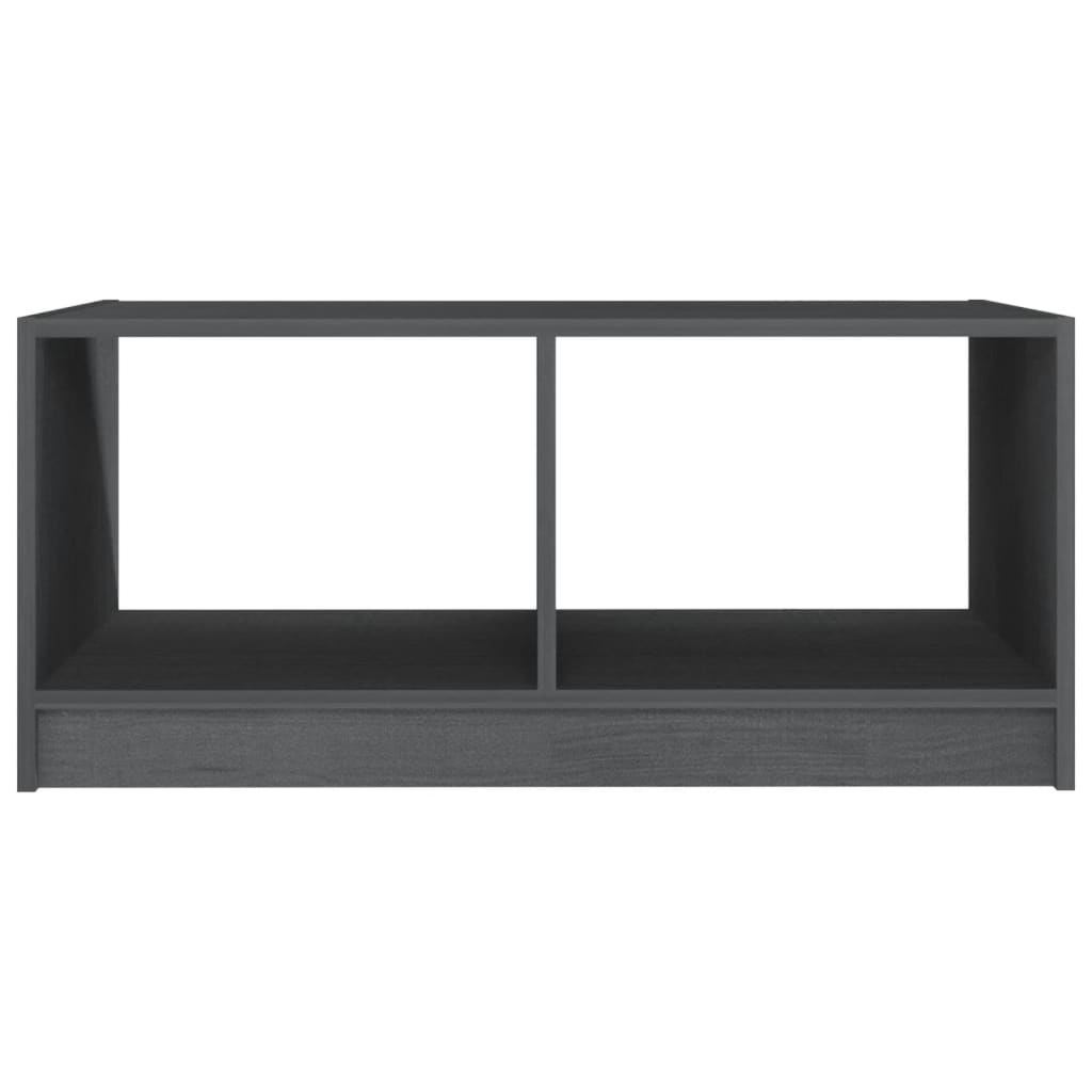 Table basse gris 75x50x33,5 cm bois de pin massif - Tables basses
