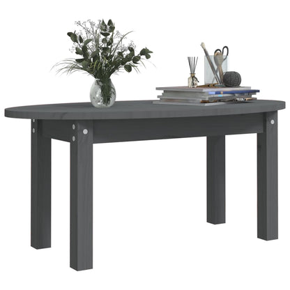 Table basse Gris 80x40x35 cm Bois massif de pin - Tables basses