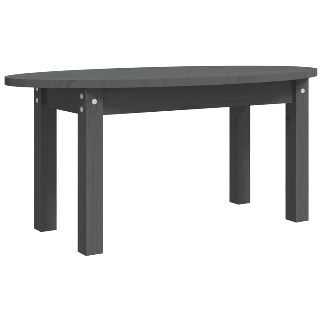 Table basse Gris 80x40x35 cm Bois massif de pin - Tables basses