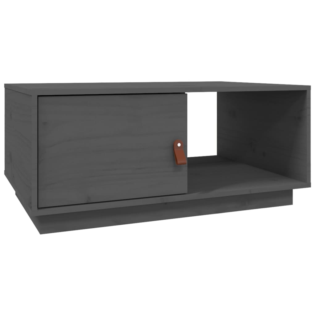 Table basse Gris 80x50x35,5 cm Bois massif de pin - Tables basses