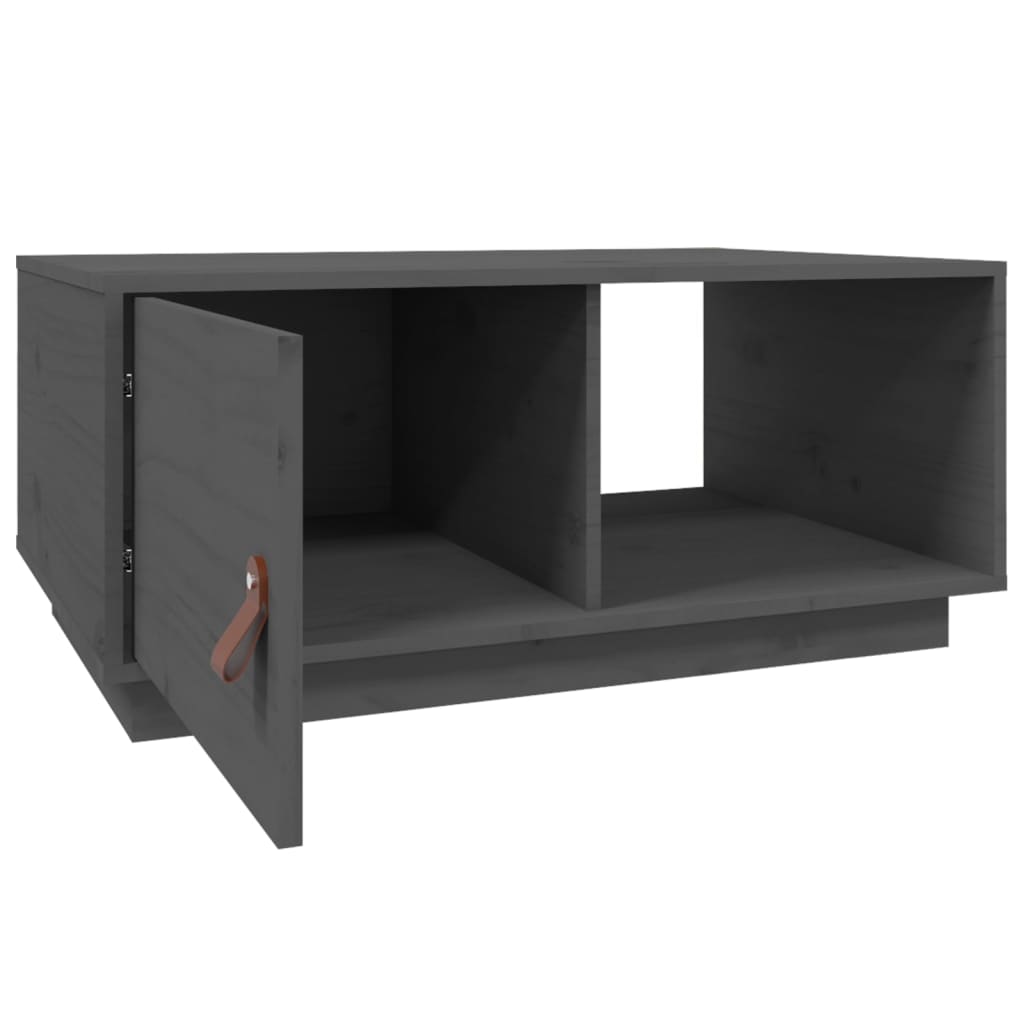 Table basse Gris 80x50x35,5 cm Bois massif de pin - Tables basses