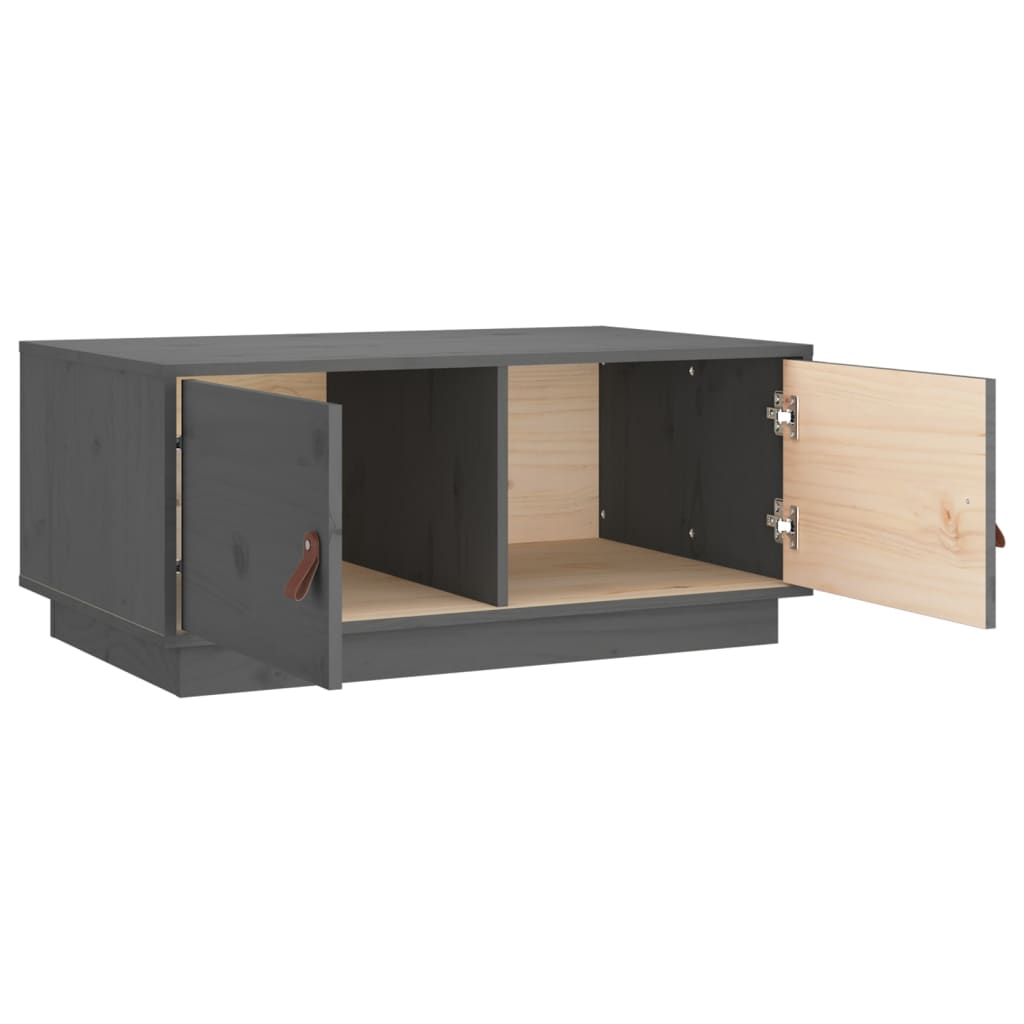 Table basse Gris 80x50x35 cm Bois massif de pin - Tables basses